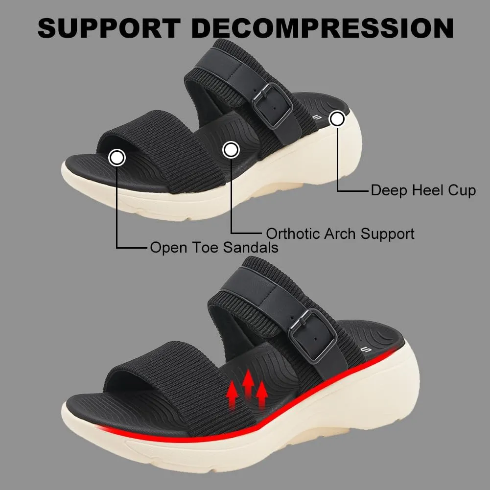 Orthopedic Sandals for Women Comfortable Recovery Slides with Arch Support Plantar Fasciitis Slides Slippers Women Summer