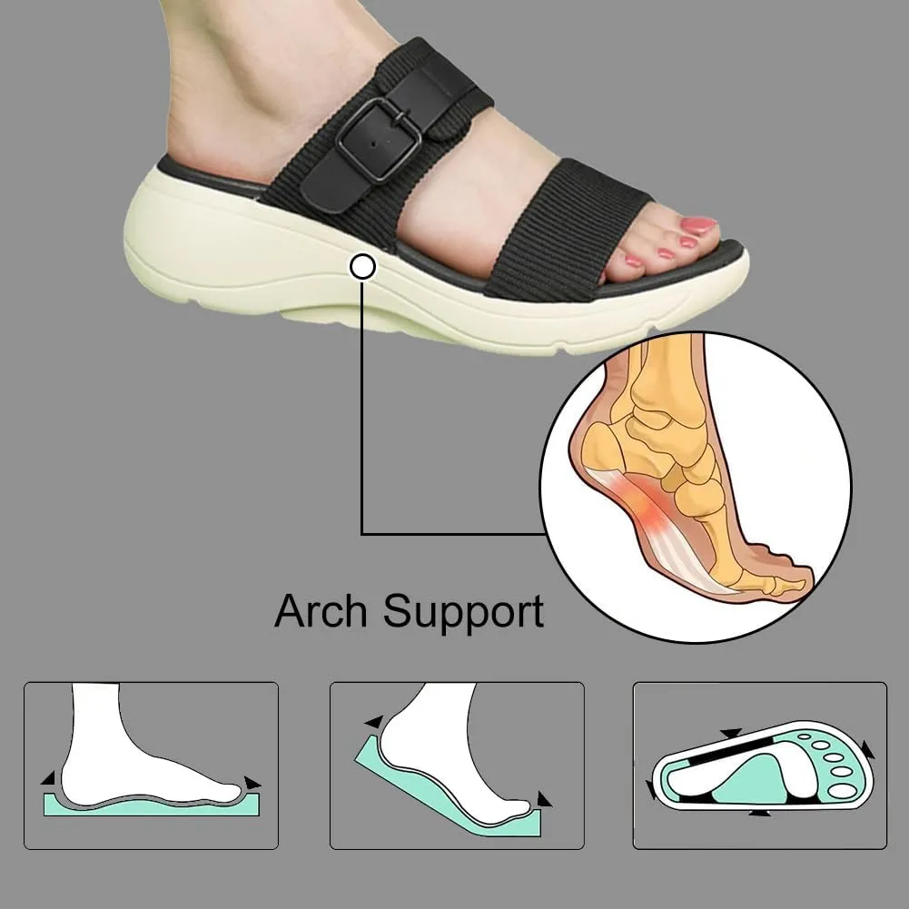 Orthopedic Sandals for Women Comfortable Recovery Slides with Arch Support Plantar Fasciitis Slides Slippers Women Summer