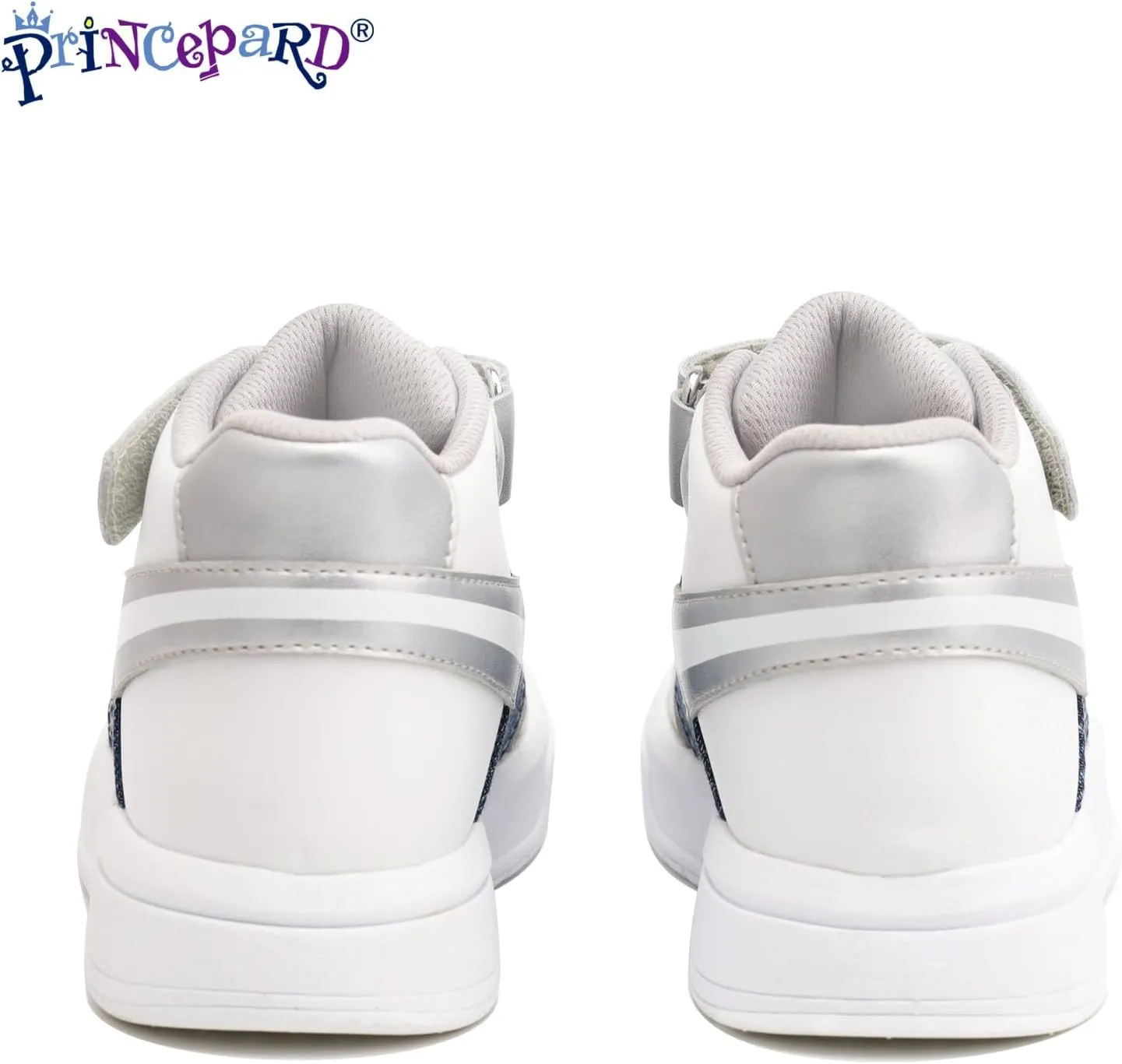 Orthopedic Shoes for Girls with Ankle and Arch Support,Fashion Thick Sole Sneakers with Silver Decoration