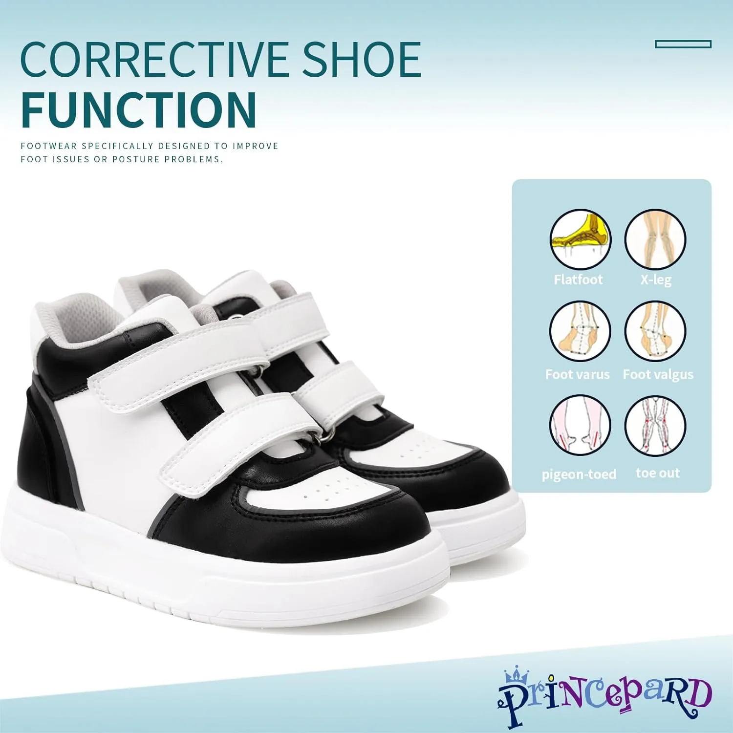 Orthopedic Shoes for Kids and Toddlers,Fashion Thick Sole Sneakers with Ankle and Arch Support