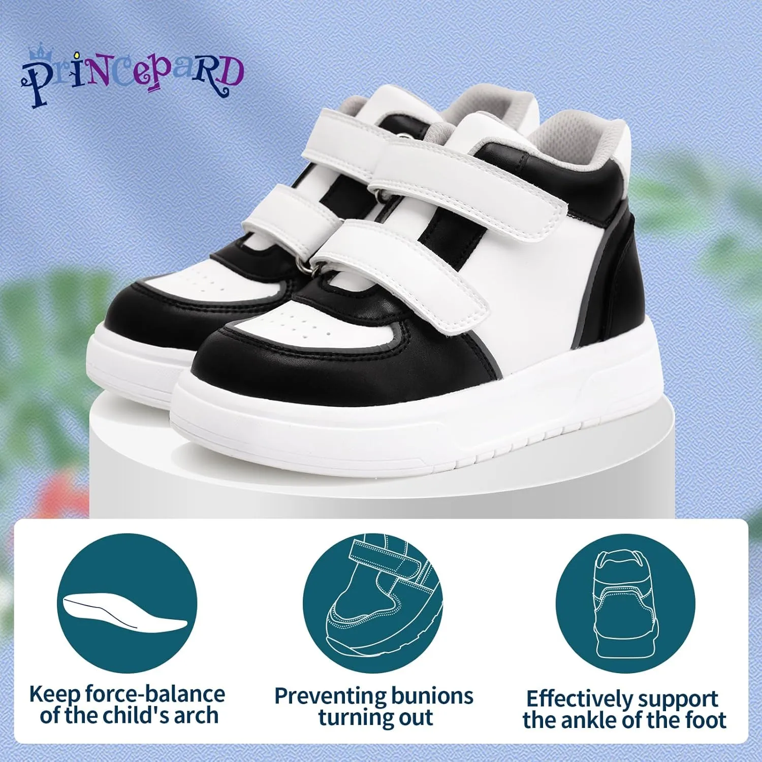 Orthopedic Shoes for Kids and Toddlers,Fashion Thick Sole Sneakers with Ankle and Arch Support