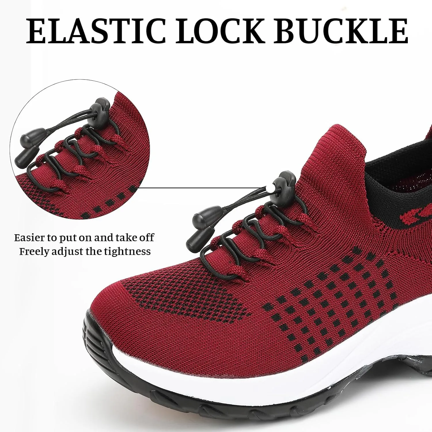 Orthopedic Sneakers Women Breathable Comfort Wear Shoes for Women Walking Slip On Trainers Casual Comfortable Athletic Cushion Thick Bottom Footwear