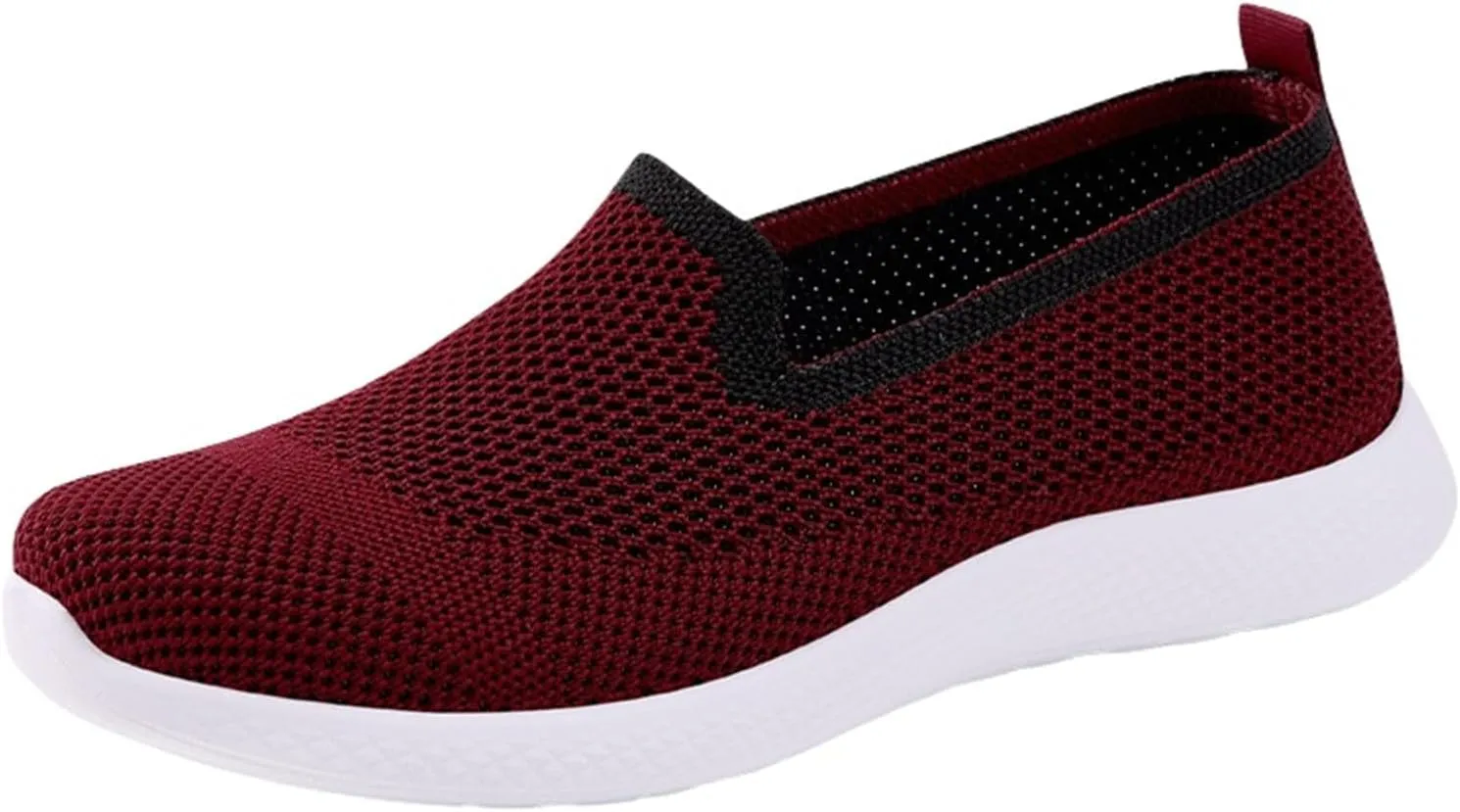 Orthopedic Walking Shoes for Women,Woven Orthopedic Breathable Walking Sneaker Non-Slip Arch Support Slip on Shoes
