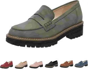 Orthoture-Orthopedic Platform Loafers, Comfort Orthopedic Shoes, Womens Round Toe Walking Shoe, Slip on Shoes