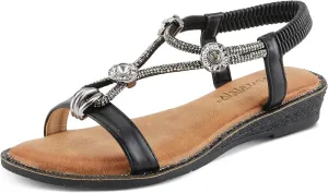 PATRIZIA Women's CHARMER T-Strap Flat Sandal
