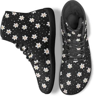 Personalized Print Sneakers for Men Women PU Leather High Top Barefoot Shoes