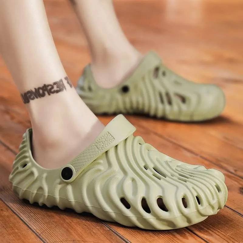 Platform Slippers for Men Summer Outdoor Garden Sports Couples cave Sandals for Men Non-Slip Soft-Soled Beach Shoes