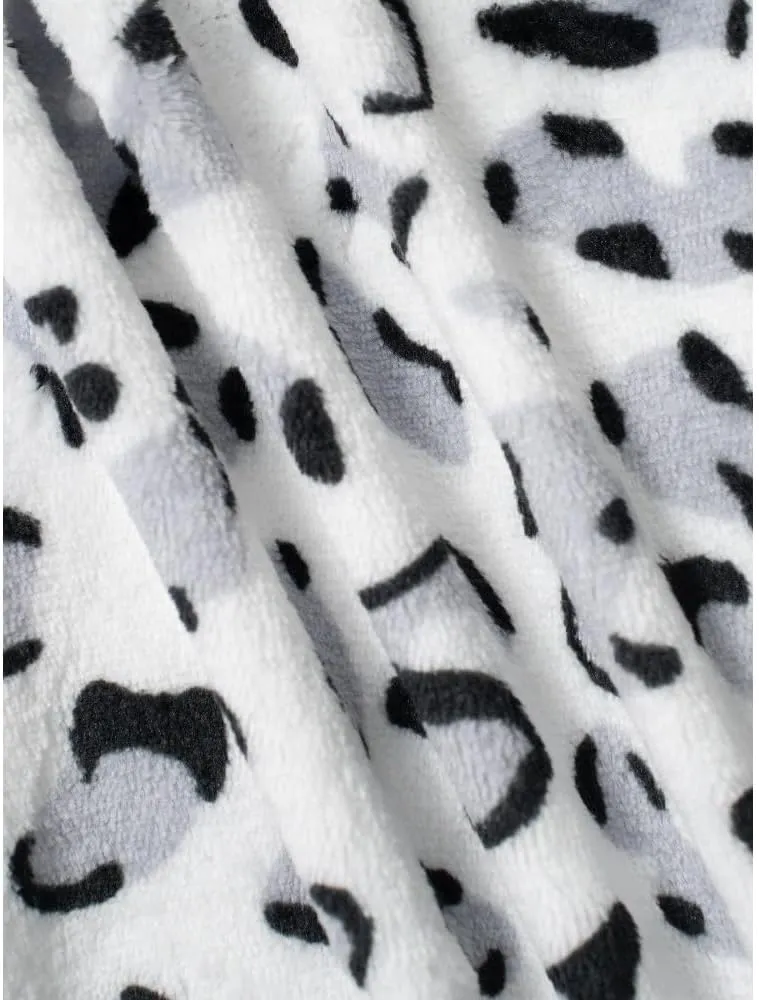 Plush Casual Pants in Spring and Summer, Leopard-Print Pants and Wide-Leg Pants