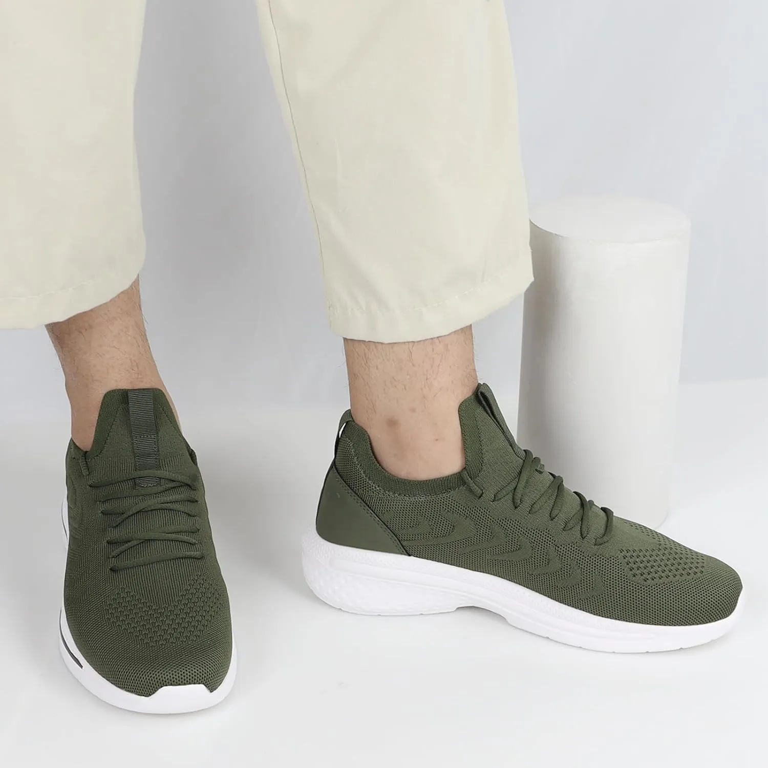 Pujcs Men Sneakers Lightweight Running Shoes for Men Slip on Walking Shoes Mesh Comfortable Atheletic Shoes for Tennis Gym Workout
