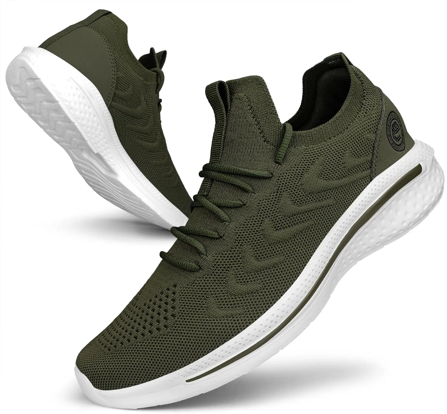 Pujcs Men Sneakers Lightweight Running Shoes for Men Slip on Walking Shoes Mesh Comfortable Atheletic Shoes for Tennis Gym Workout
