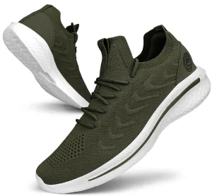 Pujcs Men Sneakers Lightweight Running Shoes for Men Slip on Walking Shoes Mesh Comfortable Atheletic Shoes for Tennis Gym Workout