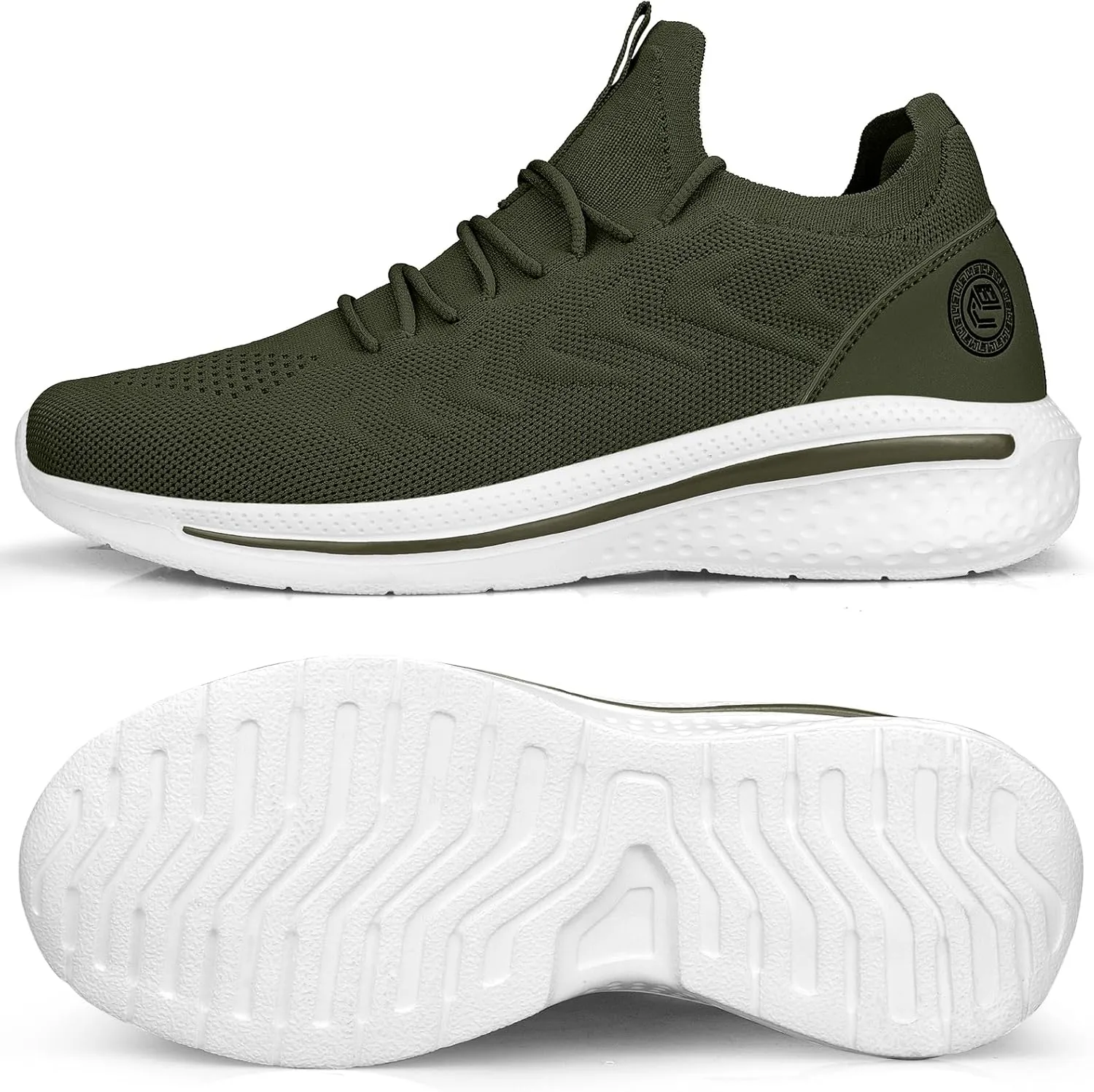 Pujcs Men Sneakers Lightweight Running Shoes for Men Slip on Walking Shoes Mesh Comfortable Atheletic Shoes for Tennis Gym Workout