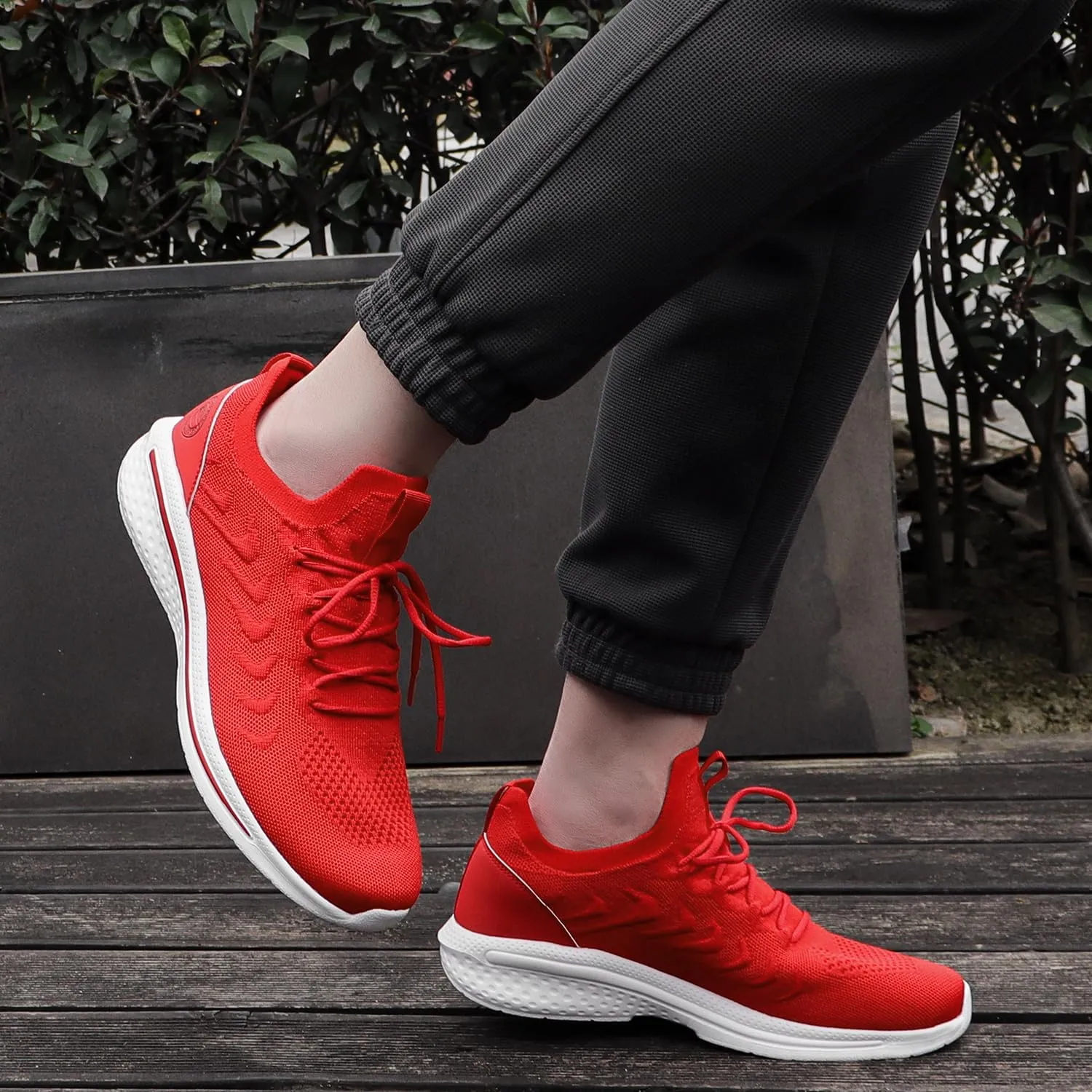 Pujcs Men Sneakers Lightweight Running Shoes for Men Slip on Walking Shoes Mesh Comfortable Atheletic Shoes for Tennis Gym Workout