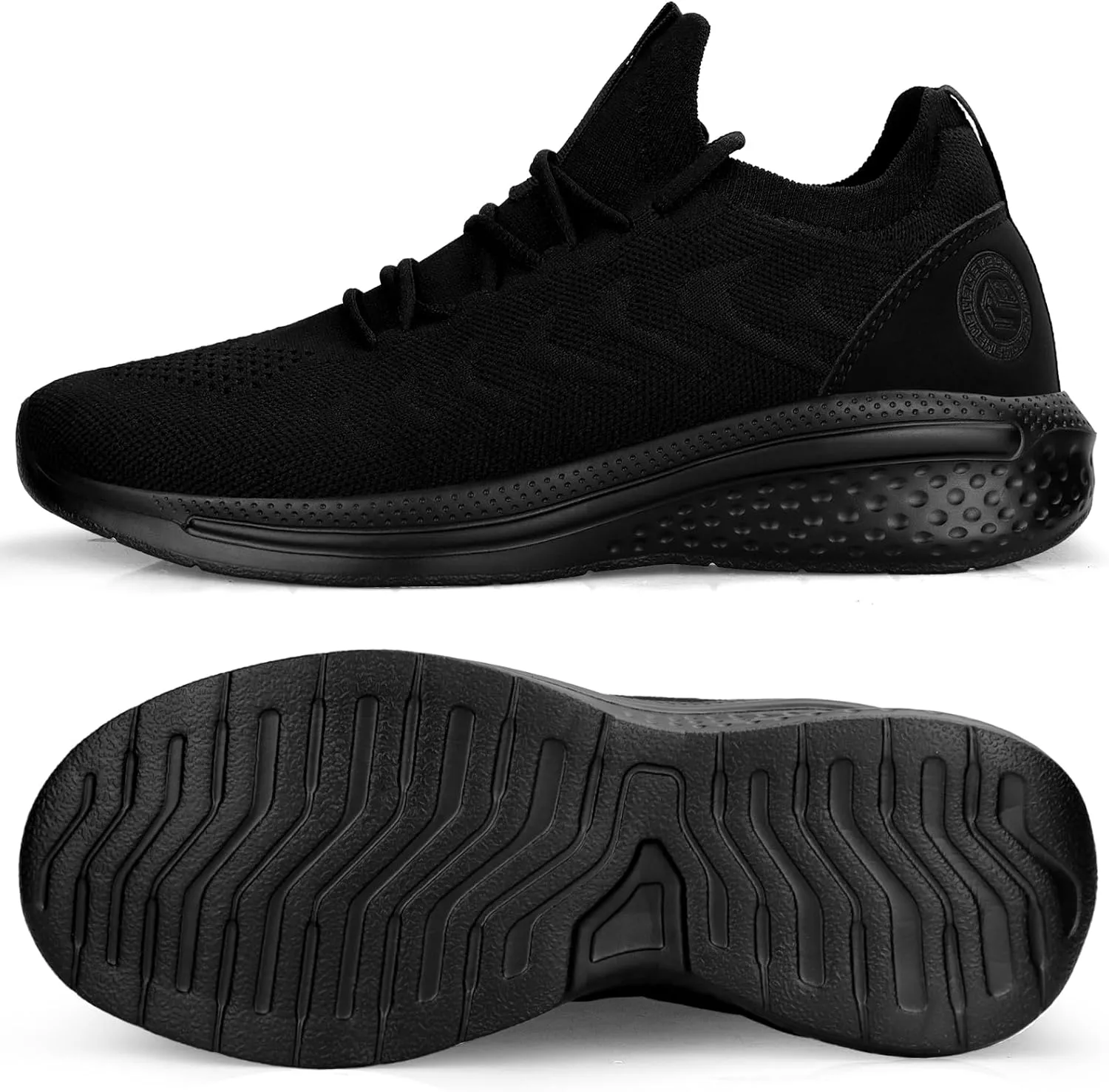 Pujcs Men Sneakers Lightweight Running Shoes for Men Slip on Walking Shoes with Breathable Mesh Comfortable Atheletic Shoes for Tennis Gym Workout