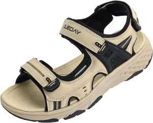 Queday Womens Mens Sport Sandals Outdoor Hiking Sandals with Arch Support Comfortable Athletic Beach Sandals for Travel Walking Trekking Camping