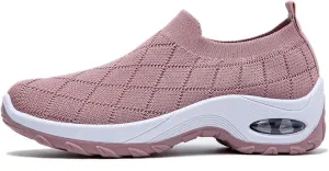 Rayootd Orthopedic Shoes for Women, Ergonomic Pain Relief Shoe, Women's Knitted Woven Low Top Walking Mesh Air Cushion Sock Sneakers Slip On