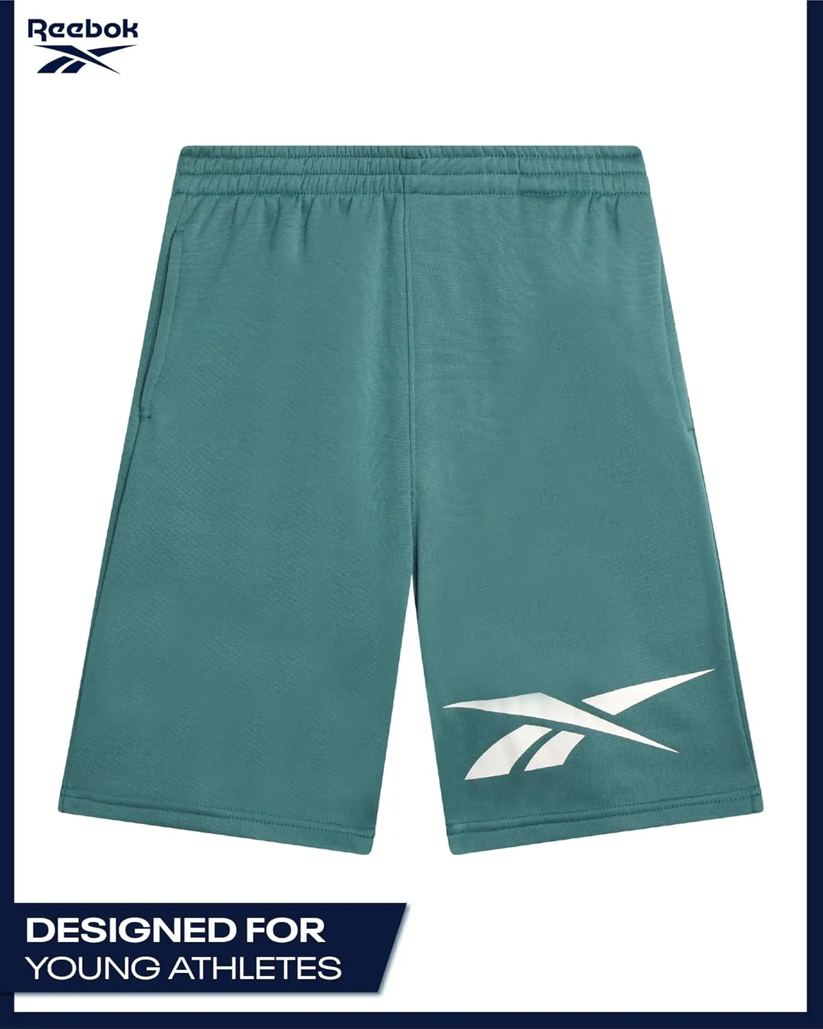 Reebok Boys Athletic Shorts - 2 Pack Active Performance French Terry Sweat Shorts for Basketball, Gym, Running (Sizes: 8-20)