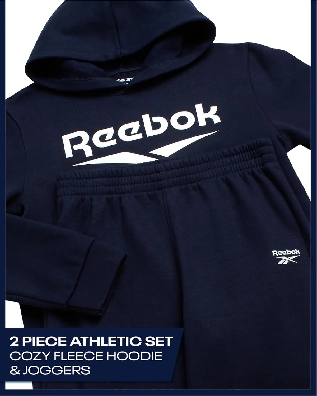 Reebok Boys' Tracksuit - 2 Piece Fleece Pullover Hoodie and Athletic Jogger Sweatpants for Boys (Sizes: 8-14)