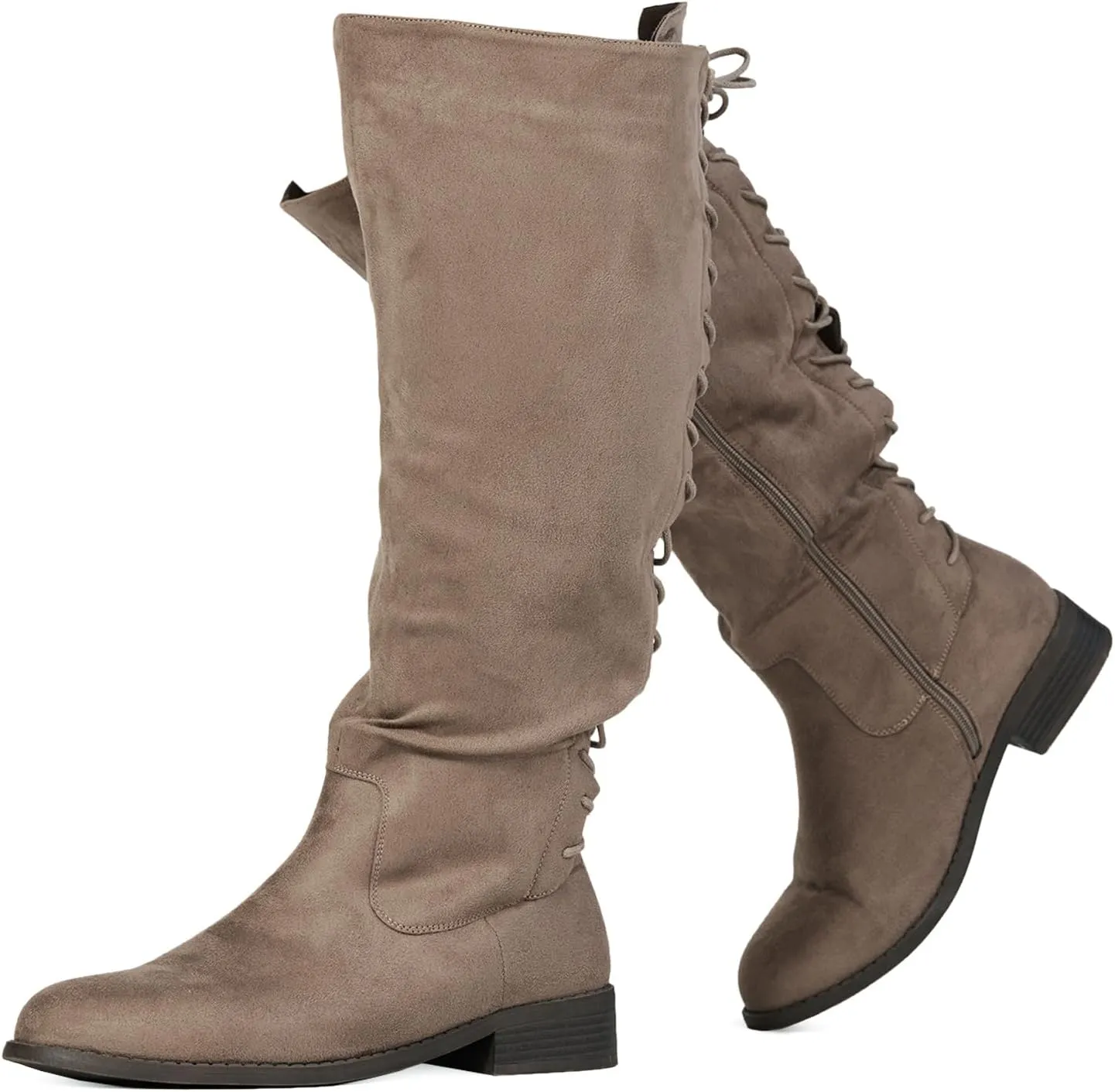 RF ROOM OF FASHION Women's Athletic Wide Calf Knee High Riding Boots