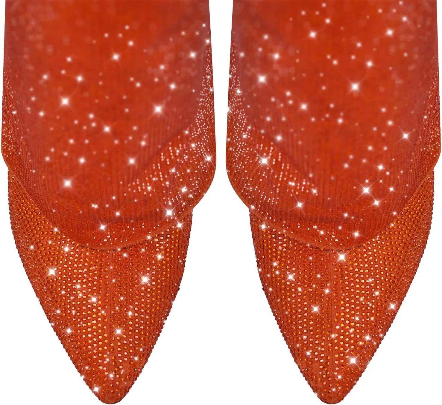 richealnini Fold Over Knee High Heel Boots for Women Pull On Block Heeled Long Booties