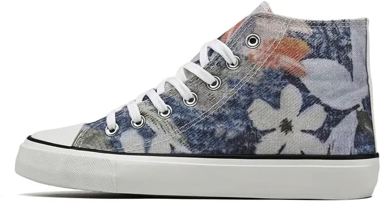 rosyclo Women's High Top Canvas Sneakers Fashion Lace-up Classic Casual Walking Shoes