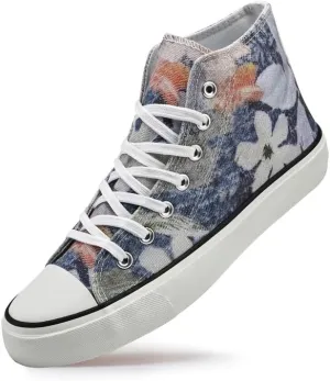 rosyclo Women's High Top Canvas Sneakers Fashion Lace-up Classic Casual Walking Shoes
