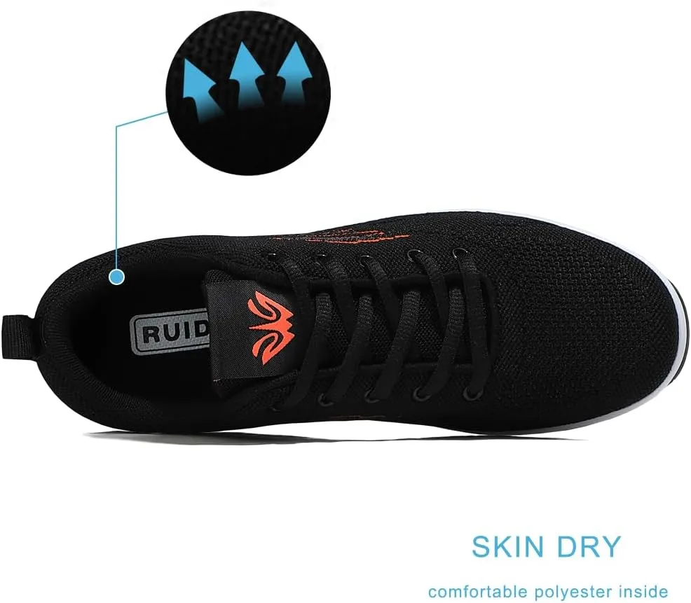 RUIDENG Platform Sneakers for Women Air Cushion | Walking Shoes Women Comfortable All Day | Thick Rocker Bottom