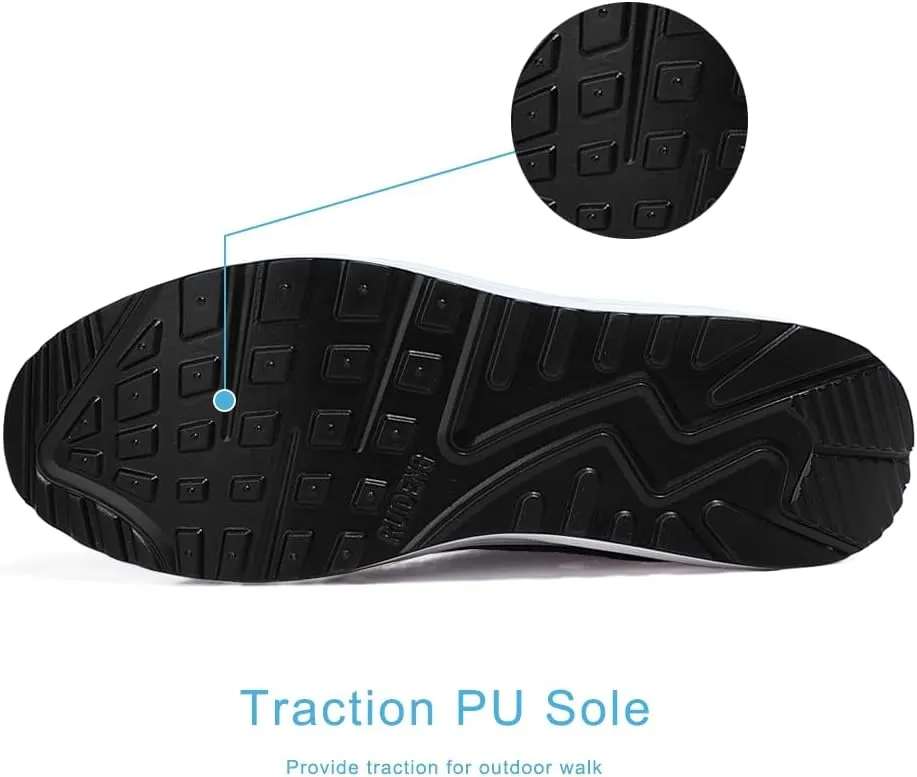 RUIDENG Platform Sneakers for Women Air Cushion | Walking Shoes Women Comfortable All Day | Thick Rocker Bottom