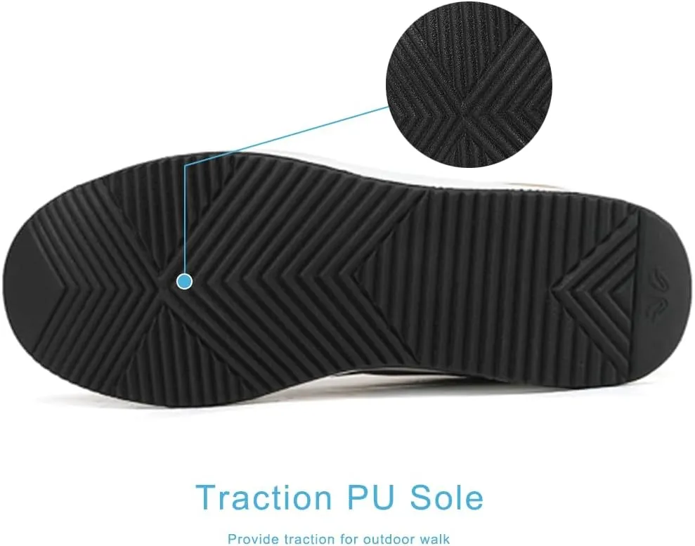 RUIDENG Platform Sneakers for Women Walking All Day | Slip Resistant Work Shoes for Women Comfortable | 2 Inch Thick Wedge Rocker Bottom