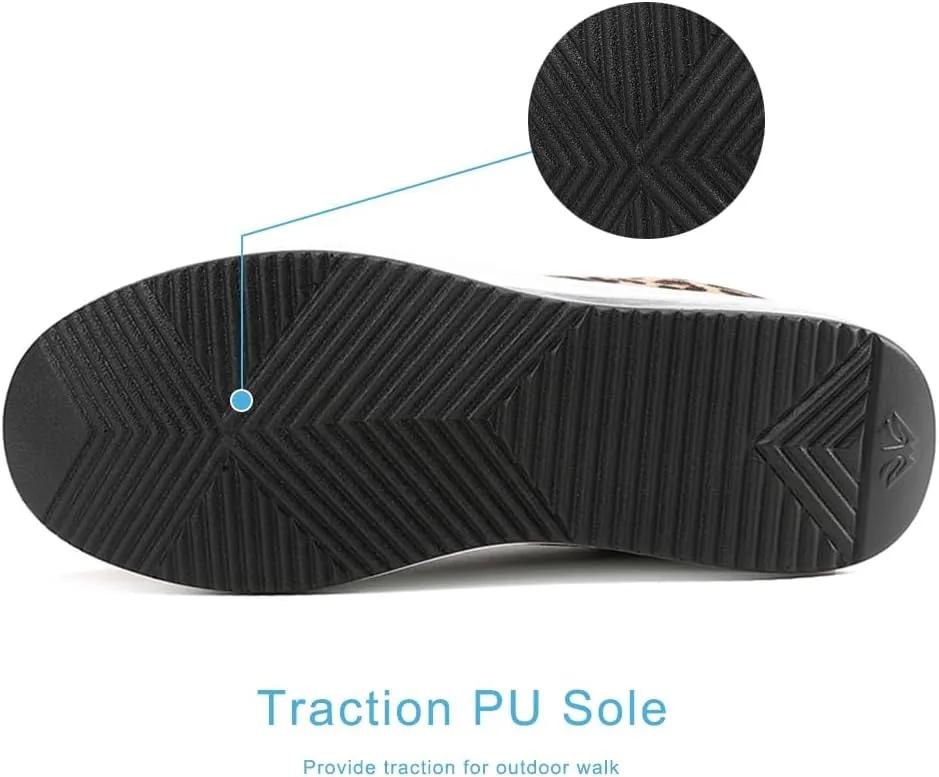 RUIDENG Platform Sneakers for Women Walking All Day | Slip Resistant Work Shoes for Women Comfortable | 2 Inch Thick Wedge Rocker Bottom