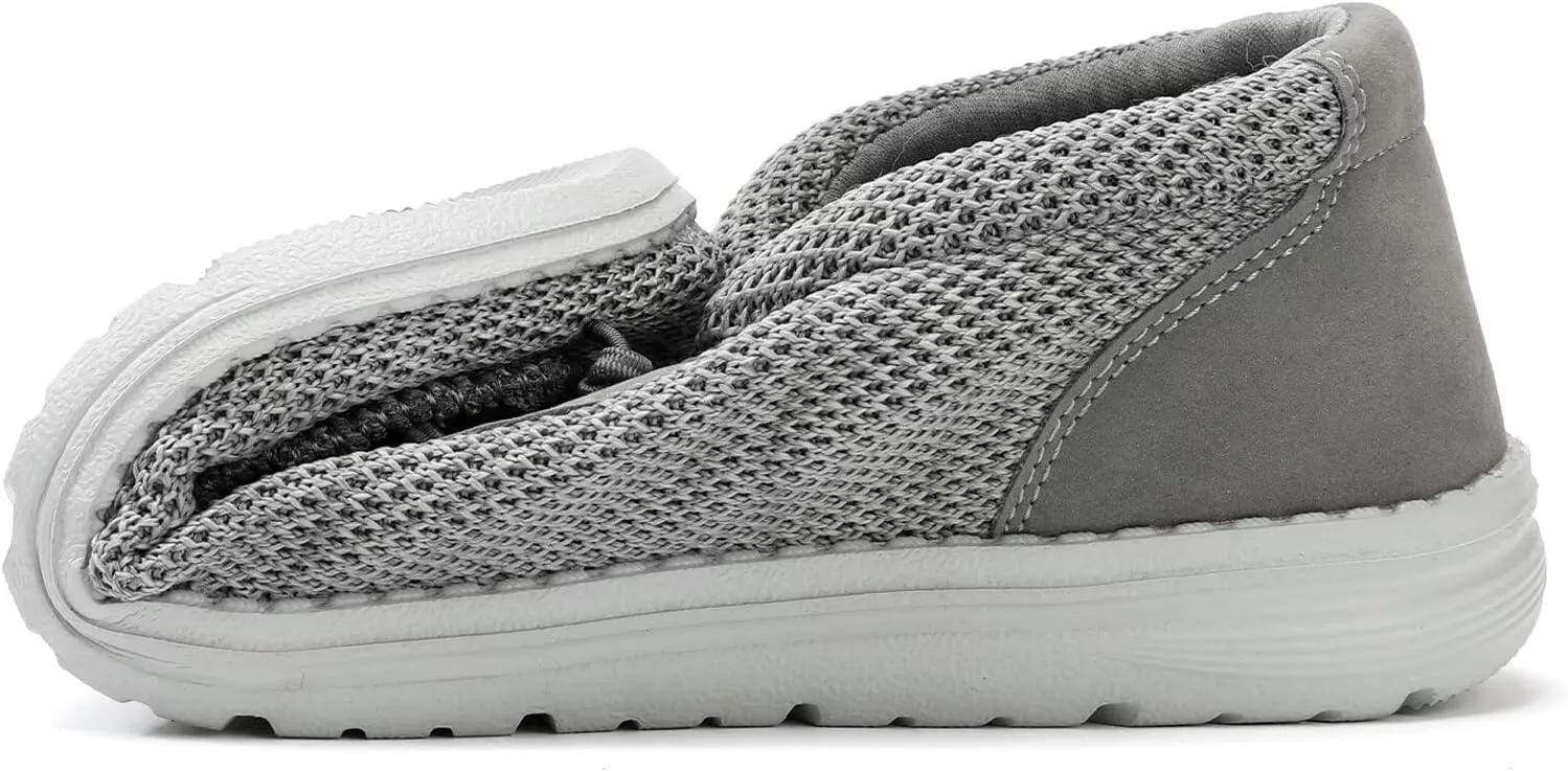 SANNAX Men's Slip on Shoes Casual Loafers Boat Shoes Comfortable Lightweight Lace up Walking Shoes