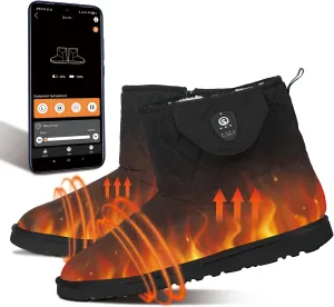 SAVIOR HEAT Heated Foot Warmer with App Control,7.4V Electric Heated Snow Boots for Men Women,Heated Shoes Slippers for Winter Skiing Fishing