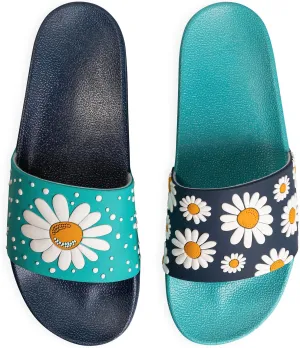 Slides & Slippers for Women, Men & Kids Pool Sandals Funny Designs Books Coffee Party Pizza Fox Bear Llama Clouds Footwear Gift