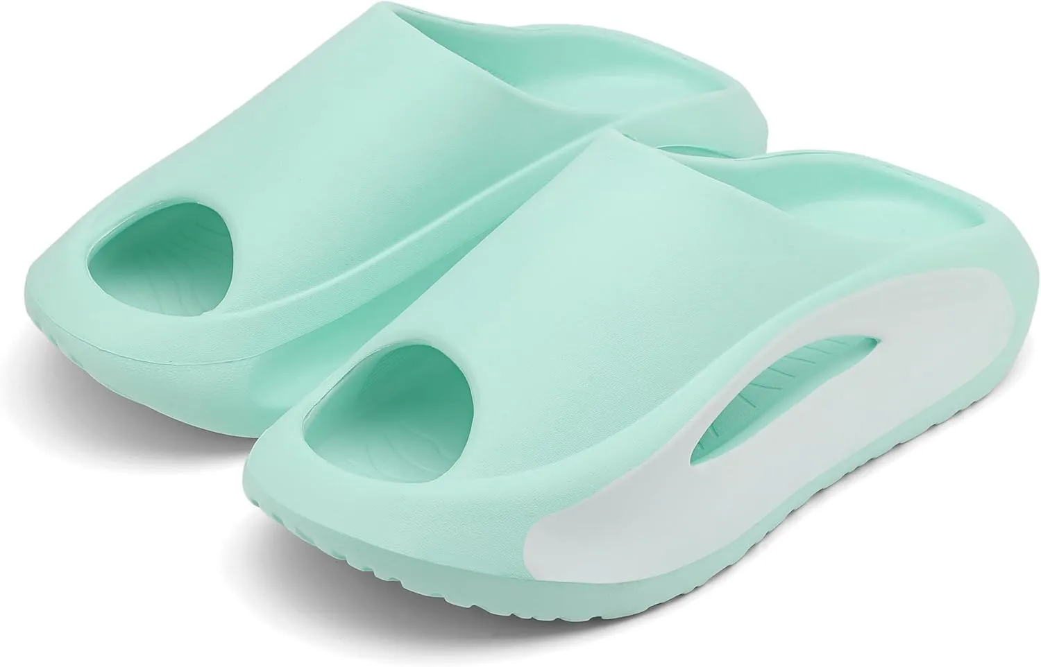 Slides Sandals for Men Women Open Toe Slide Platform Slippers Summer Anti-Slip Beach Shower Shoes Anti Collision Thick Sole