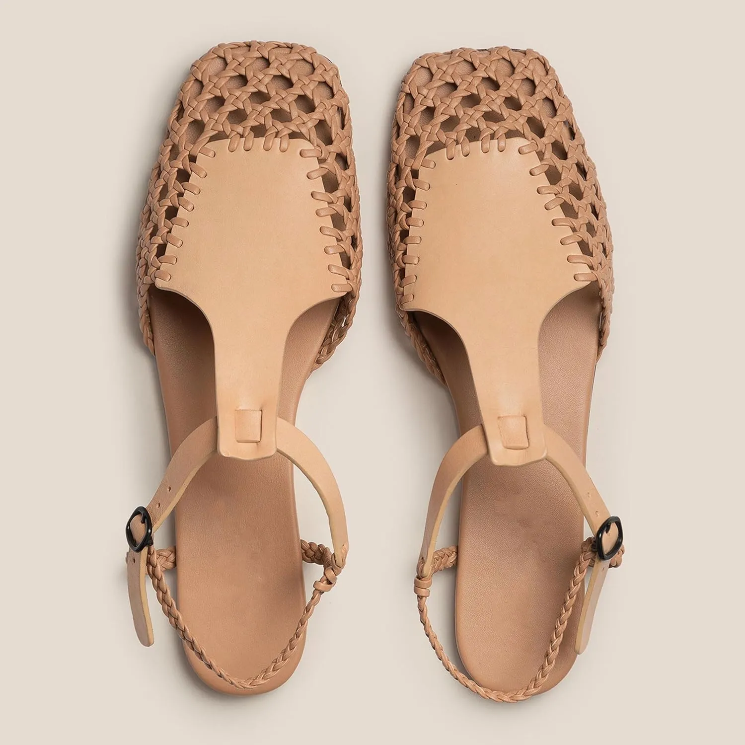 Slingback Flats for Women Braided Sandals Dressy Woven Strappy Shoes, Breathable and Elegant Fashionable Design Highlighting Charm
