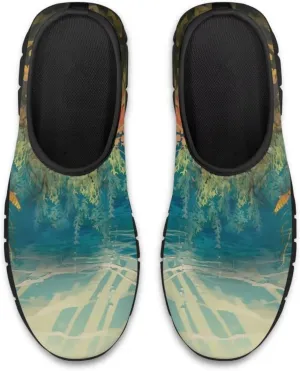 Slip On Tennis Shoes Women Casual Women's Flats Size 5.5-11.5 Black