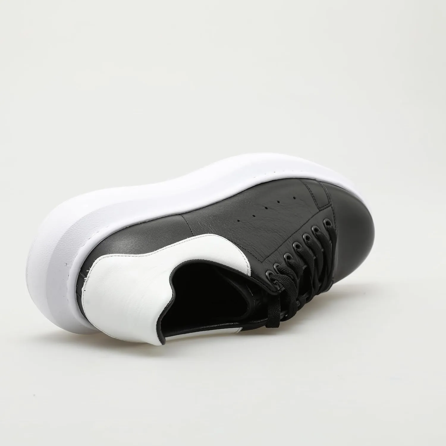 SOLL Queen II Men's Casual Sneakers | Genuine Leather Perforated Oversizded Thick Sole Shoes
