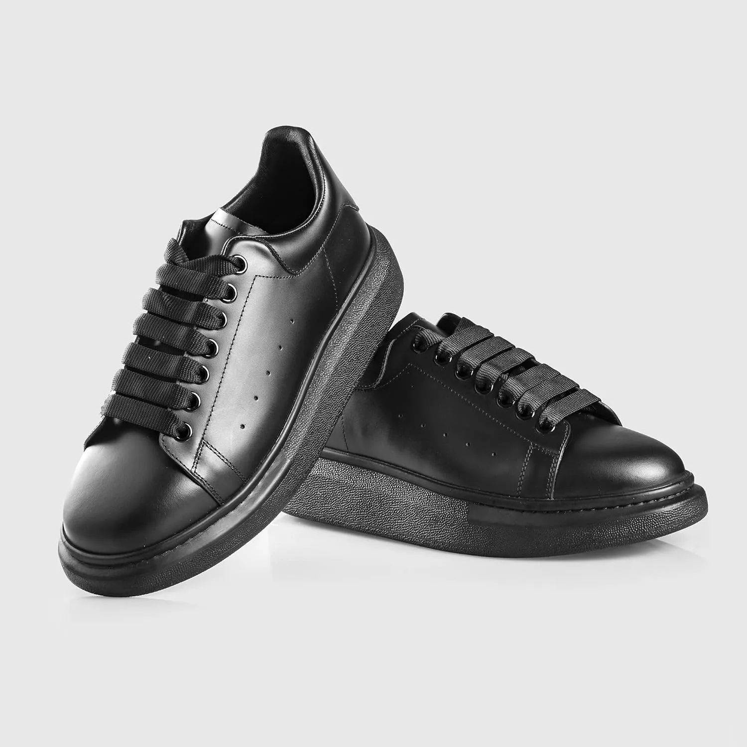 SOLL Queen Men's Sneakers | Leather Perforated Oversized Thick Sole