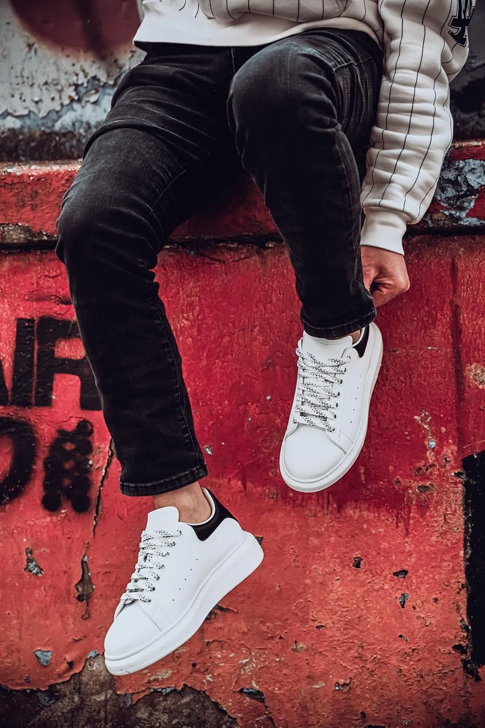 SOLL Queen Men's Sneakers | Leather Perforated Oversized Thick Sole