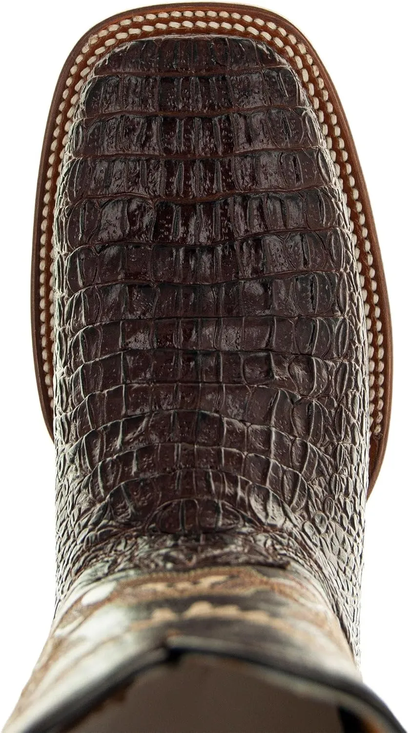 Soto Boots Men's Caiman Belly Print Cowboy Boots H4001