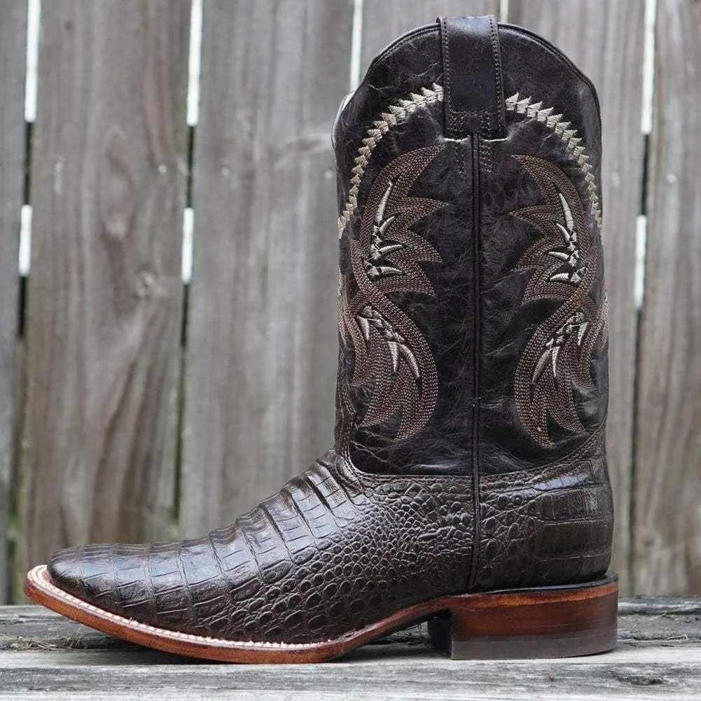 Soto Boots Men's Caiman Belly Print Cowboy Boots H4001