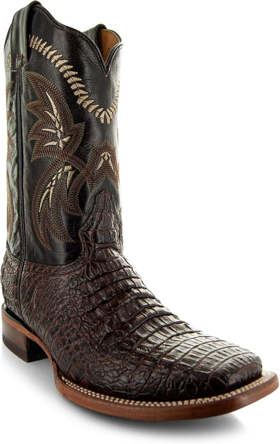 Soto Boots Men's Caiman Belly Print Cowboy Boots H4001