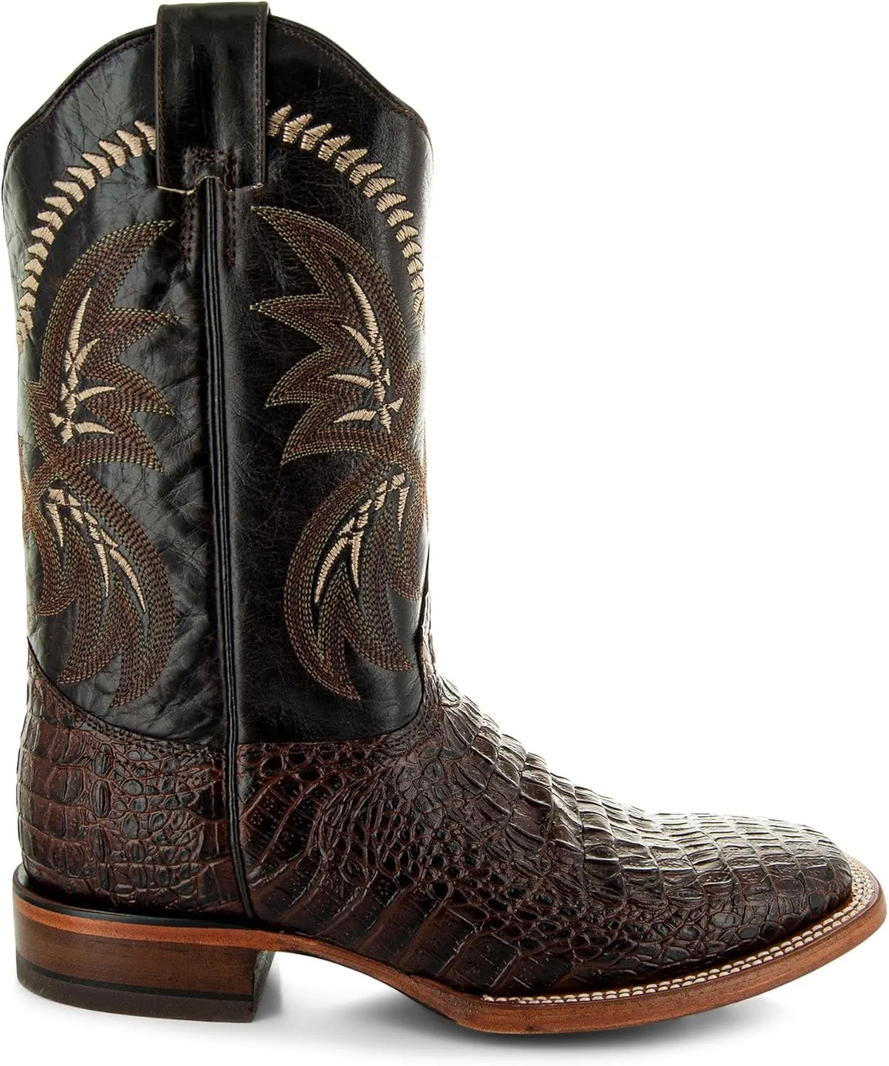 Soto Boots Men's Caiman Belly Print Cowboy Boots H4001