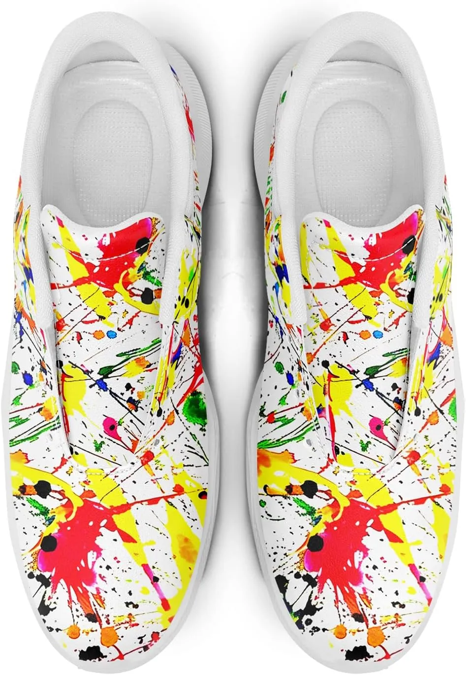 Spikeless Golf Shoes for Men, Women's Breathable Abstract Art Non-Slip Sports Walking Shoes with Air-Outer Golf Sneakers