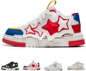 Star Chunky Sneakers for Women Men Trendy Casual Aesthetic Skate Walking Shoes Platform Streetwear Shoes