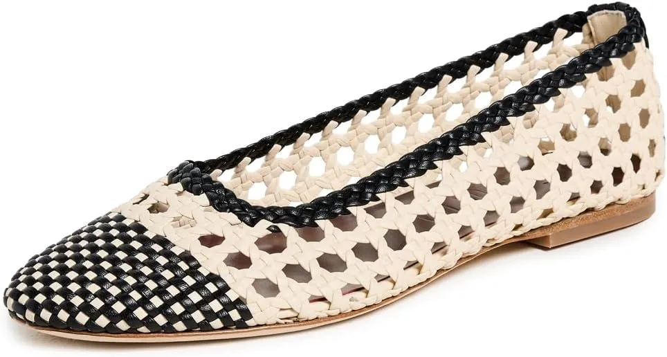 STAUD Women's Nell Crochet Ballerina Flats
