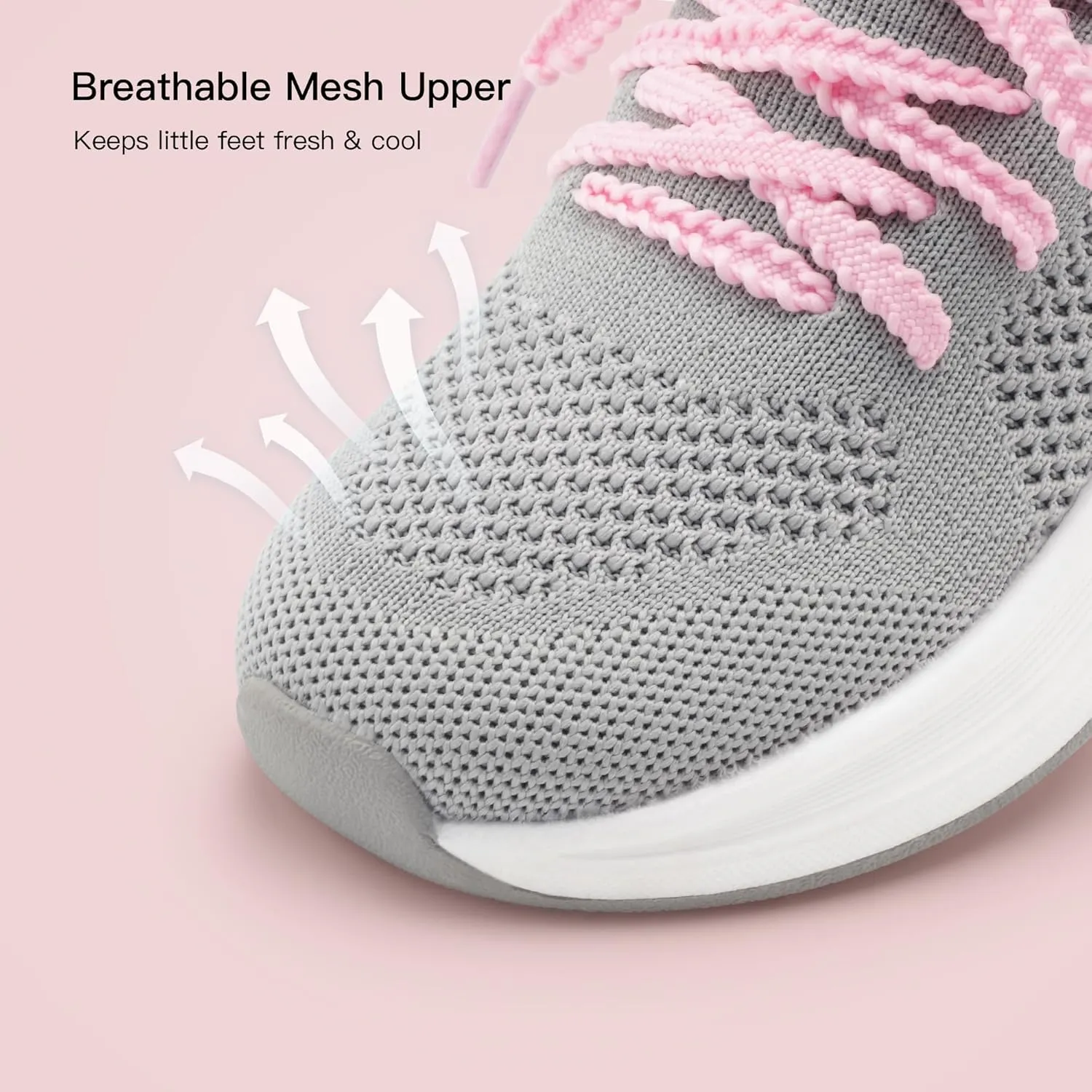 Stelle Girls Sneakers Kids Tennis Running Shoes Athletic Lace Up Non Slip Lightweight Breathable Sport Rainbow Shoes for Toddler/Little Kid/Big Kid