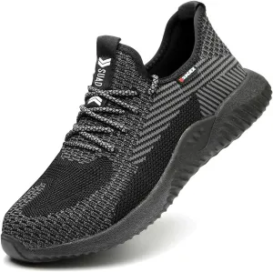 SUADEX Steel Toe Shoes for Men Women Indestructible Steel Toe Sneakers Lightweight Work Safety Shoes Puncture Proof Composite Toe