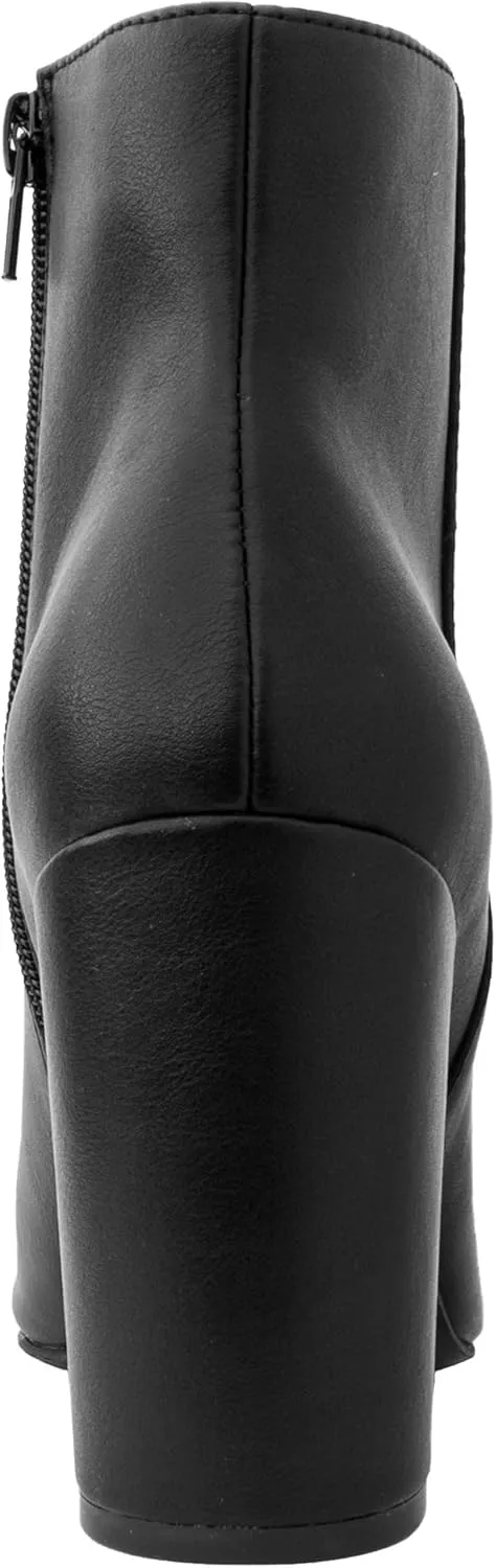 Sugar Women's Winter Chelsea Booties - Chunky High Heel, Pointed Toe, Fashion Ankle Boots-Evvie