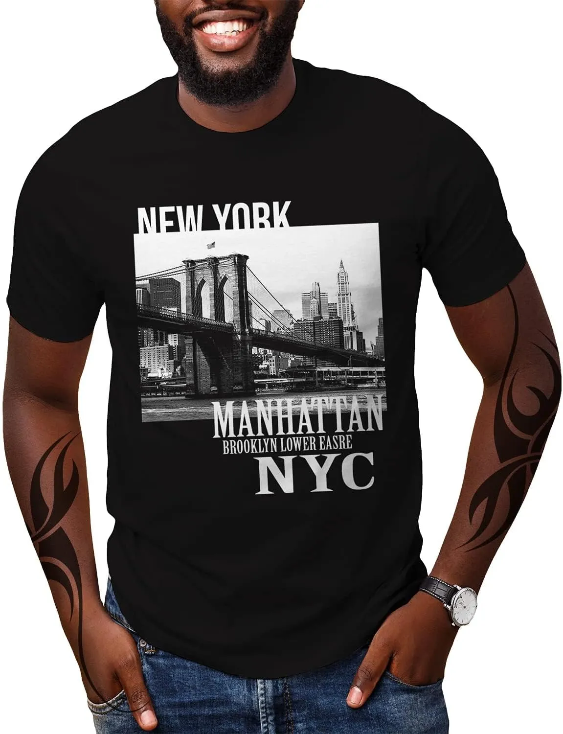 Swag Point Men’s Graphic T Shirts – 100% Cotton Short Sleeve Urban Casual Tops Streetwear Hip Hop Hipster Tee
